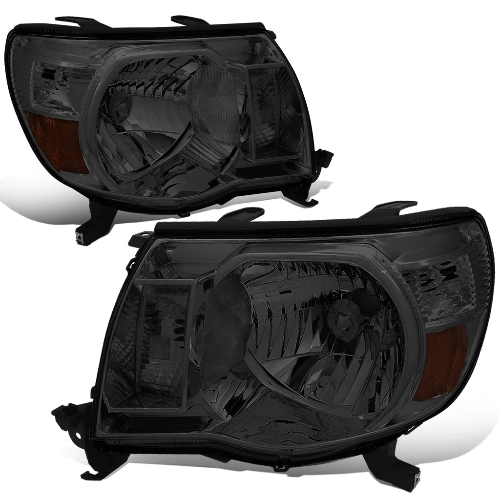 Smoked Housing Amber Side Headlight Set for Toyota Tacoma (2005–2011)