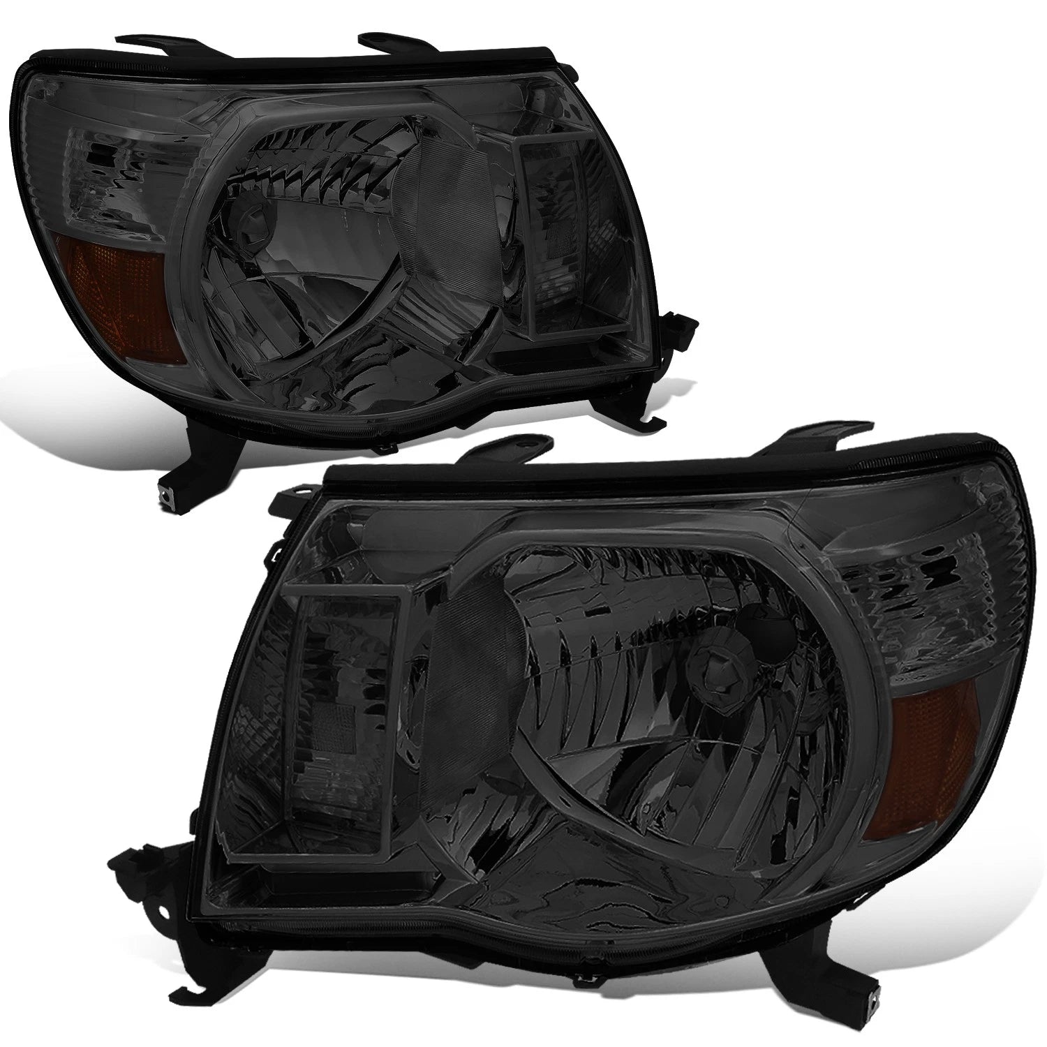 Smoked Housing Amber Side Headlight Set for Toyota Tacoma (2005–2011)