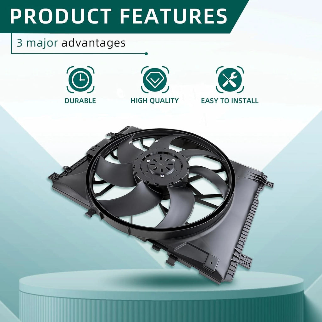 Radiator Cooling Fan for Mercedes-Benz C250 C300 C350 C63 AMG GLK350 (2010–2014)
