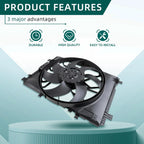 Radiator Cooling Fan for Mercedes-Benz C250 C300 C350 C63 AMG GLK350 (2010–2014)