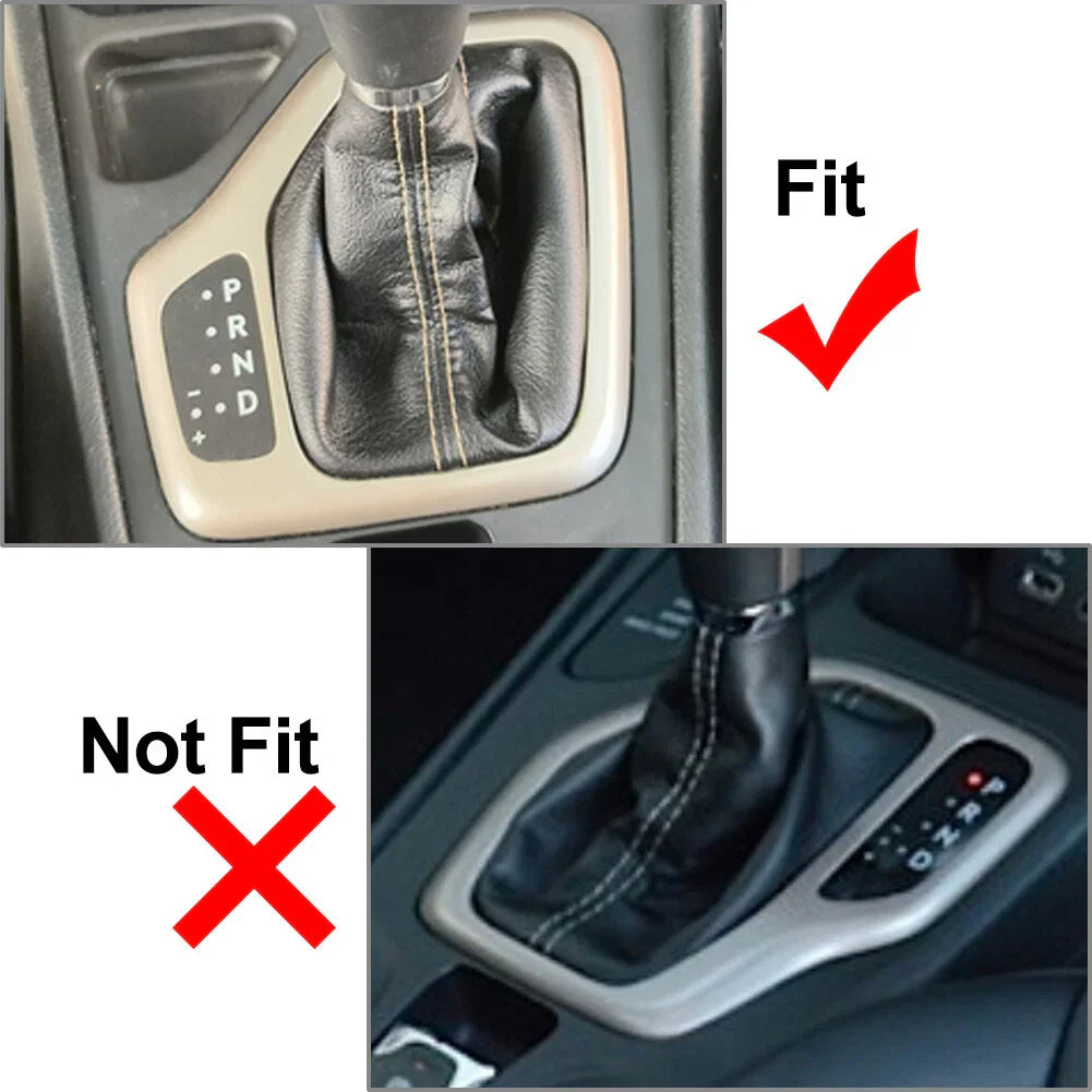 Black Carbon Fiber Gear Shift Panel Cover Trim for Jeep Cherokee (2014-2018)