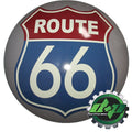 15" Route 66 Domed Tin Metal Sign for Home Shop Decor