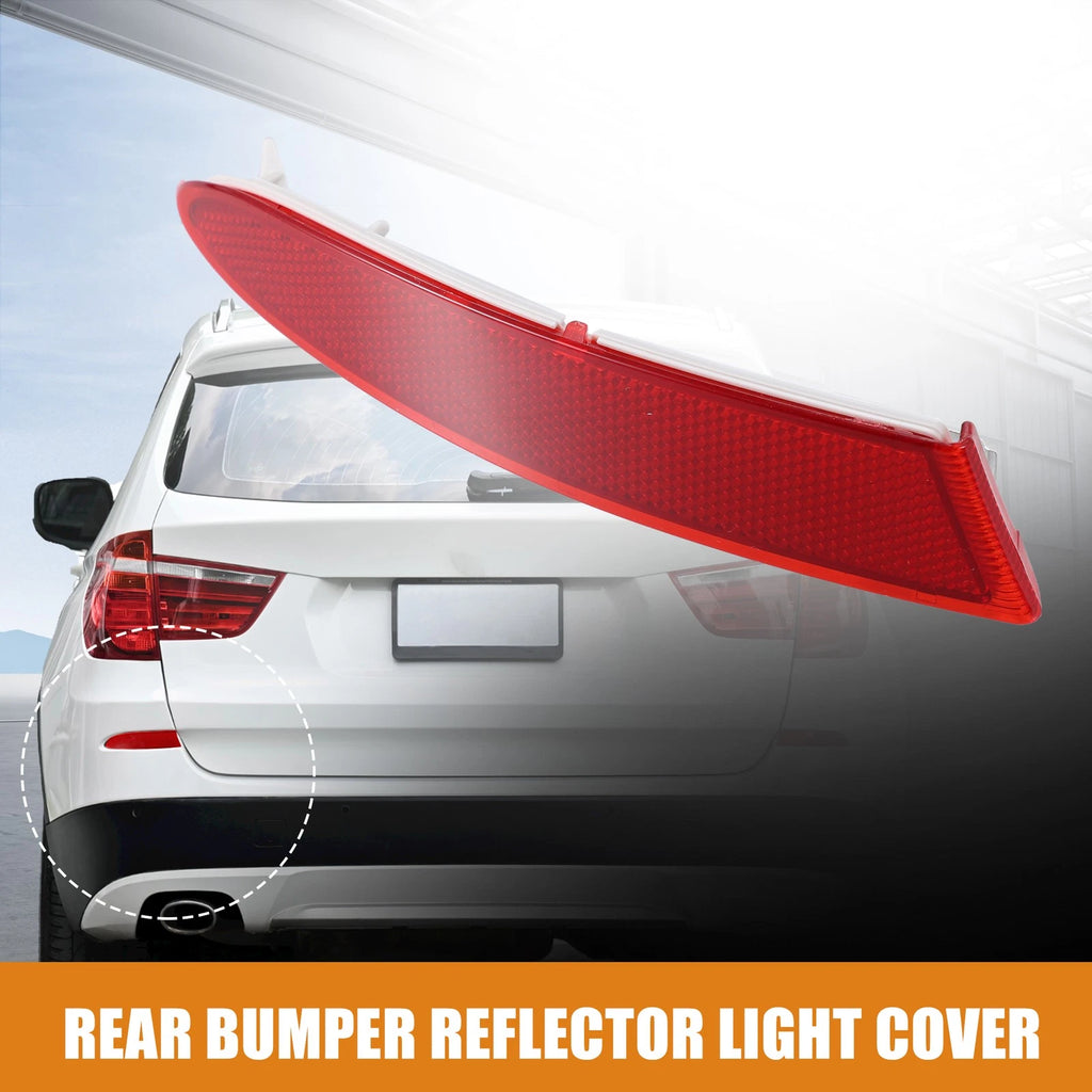 Rear Left Bumper Reflector Light Cover for BMW X3 F25 (2011–2014) 63147217315 Red