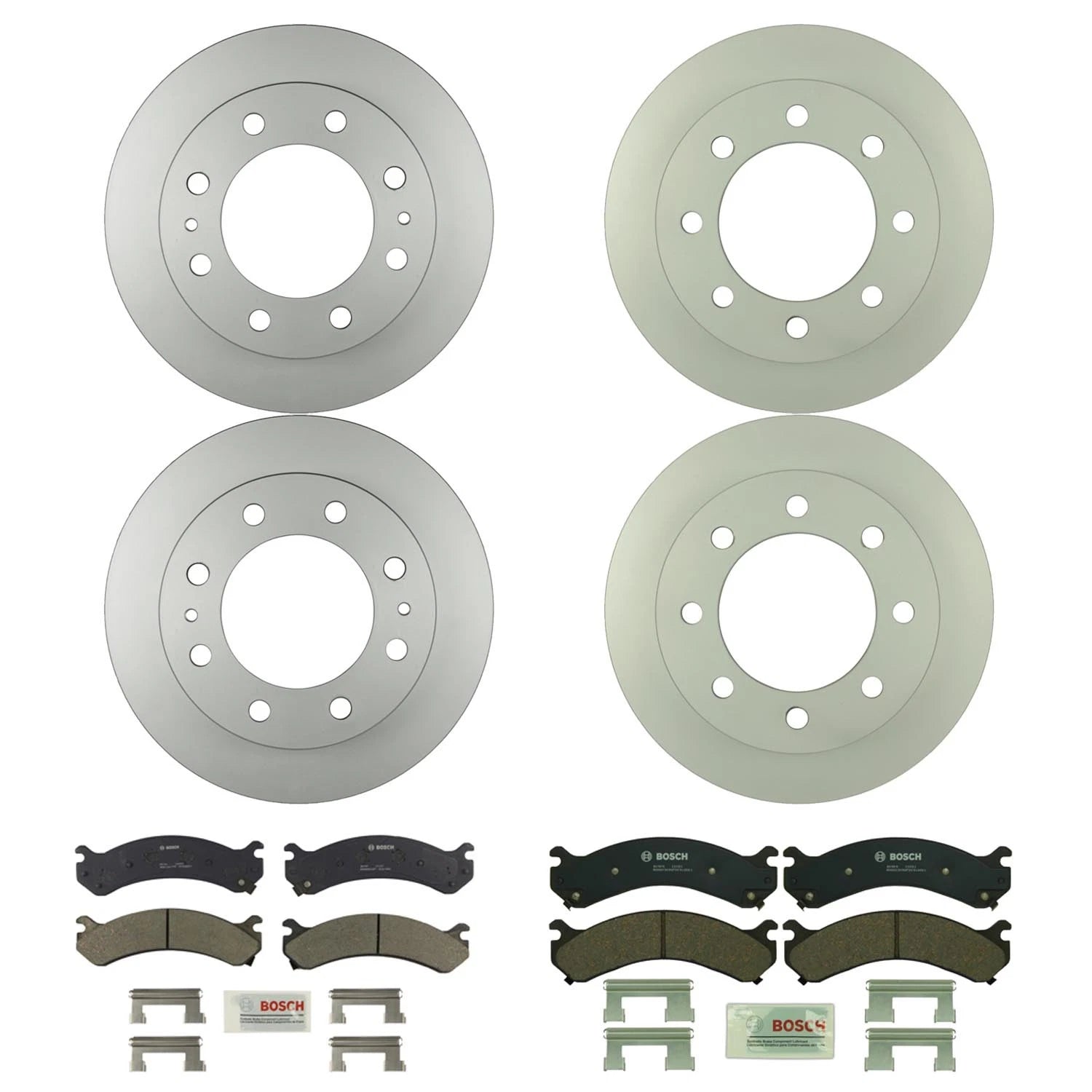 Bosch Quietcast Brake Pad Kit & Rotors for GMC Sierra 3500