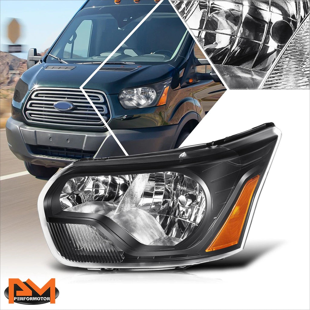 Driver Side Headlight Lamp for Ford Transit 150-350 (2015–2023) Black