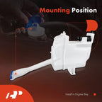 Windshield Washer Reservoir with Cap and Pump for Kia Optima (2017-2020)
