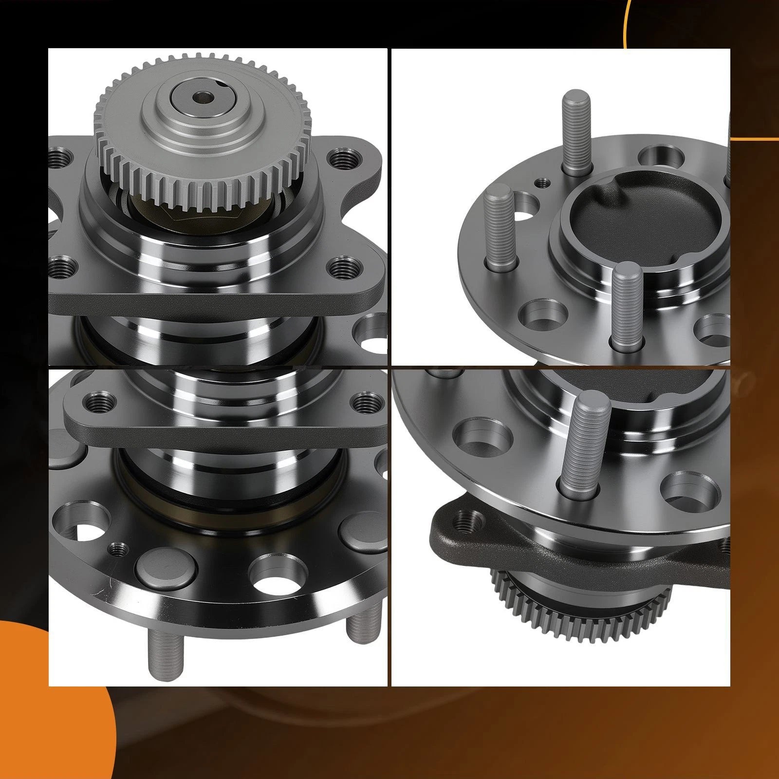 Set of 2 Rear Wheel Bearing Hub Assemblies for Kia Magentis (2007–2010)