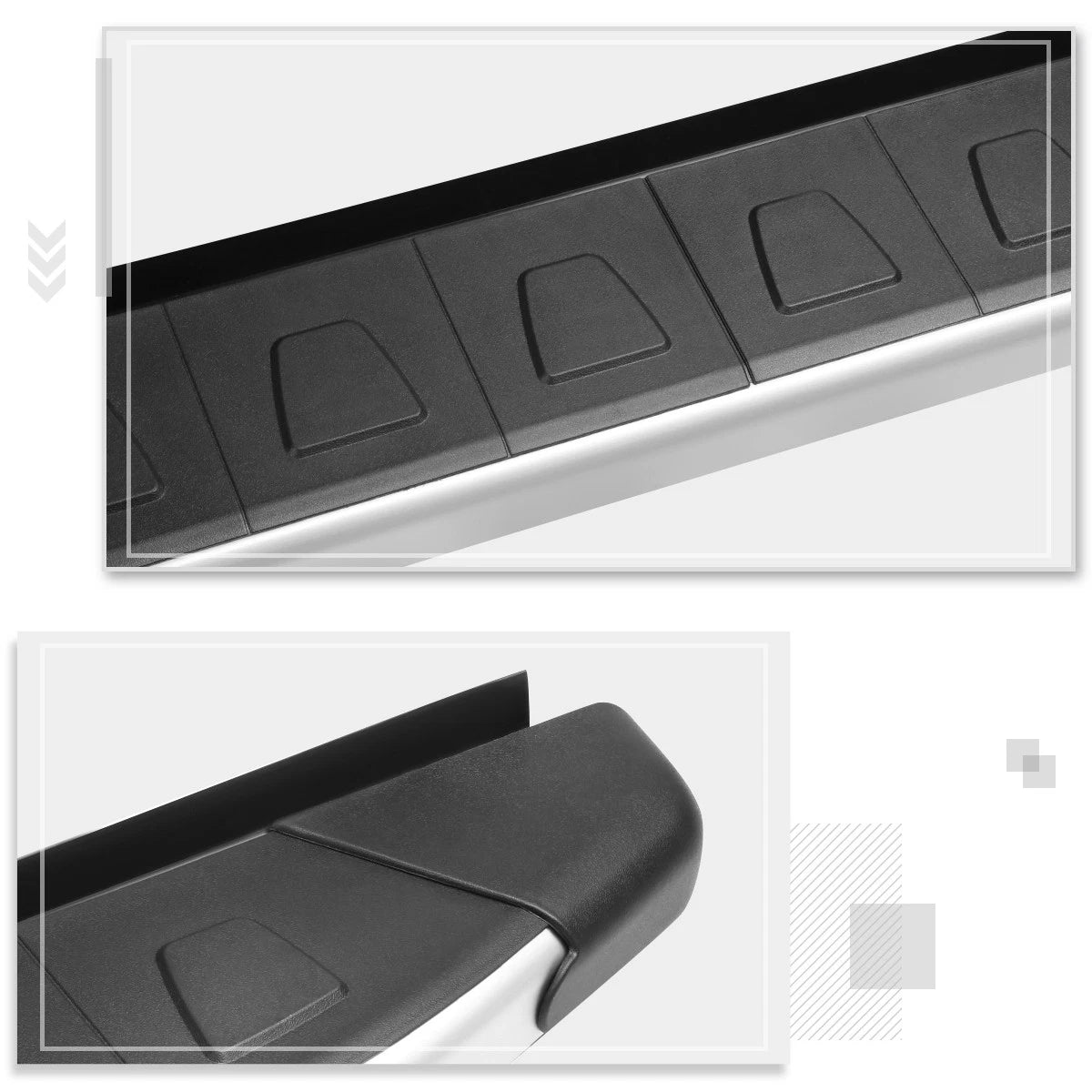 Set of 2 Side Step Nerf Bars for Toyota RAV4 (2006–2012) Matte Black