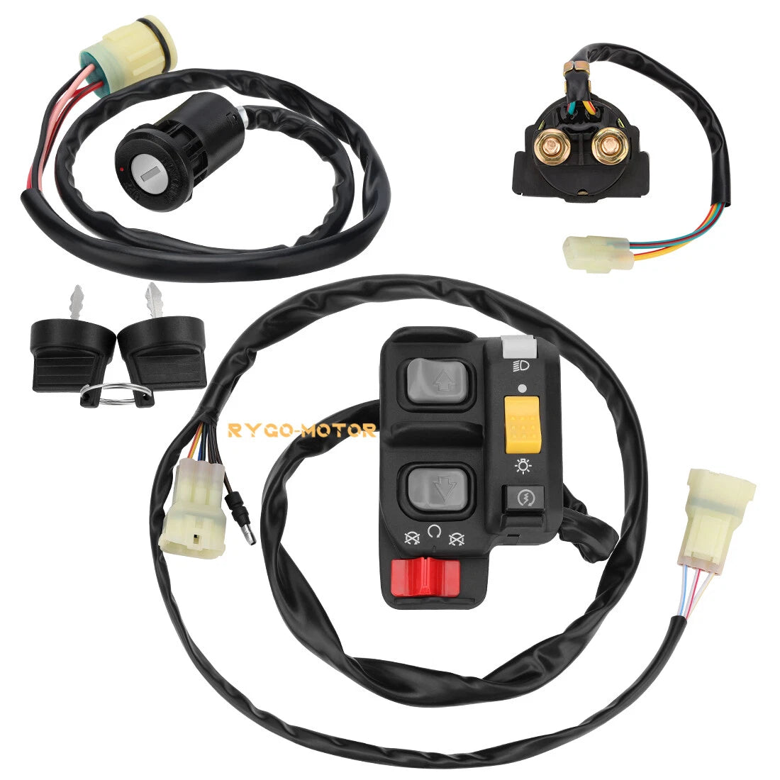 Handlebar Key Starter Relay Switch Kit for Honda Foreman 450 ES TRX450FE (1998–2004)