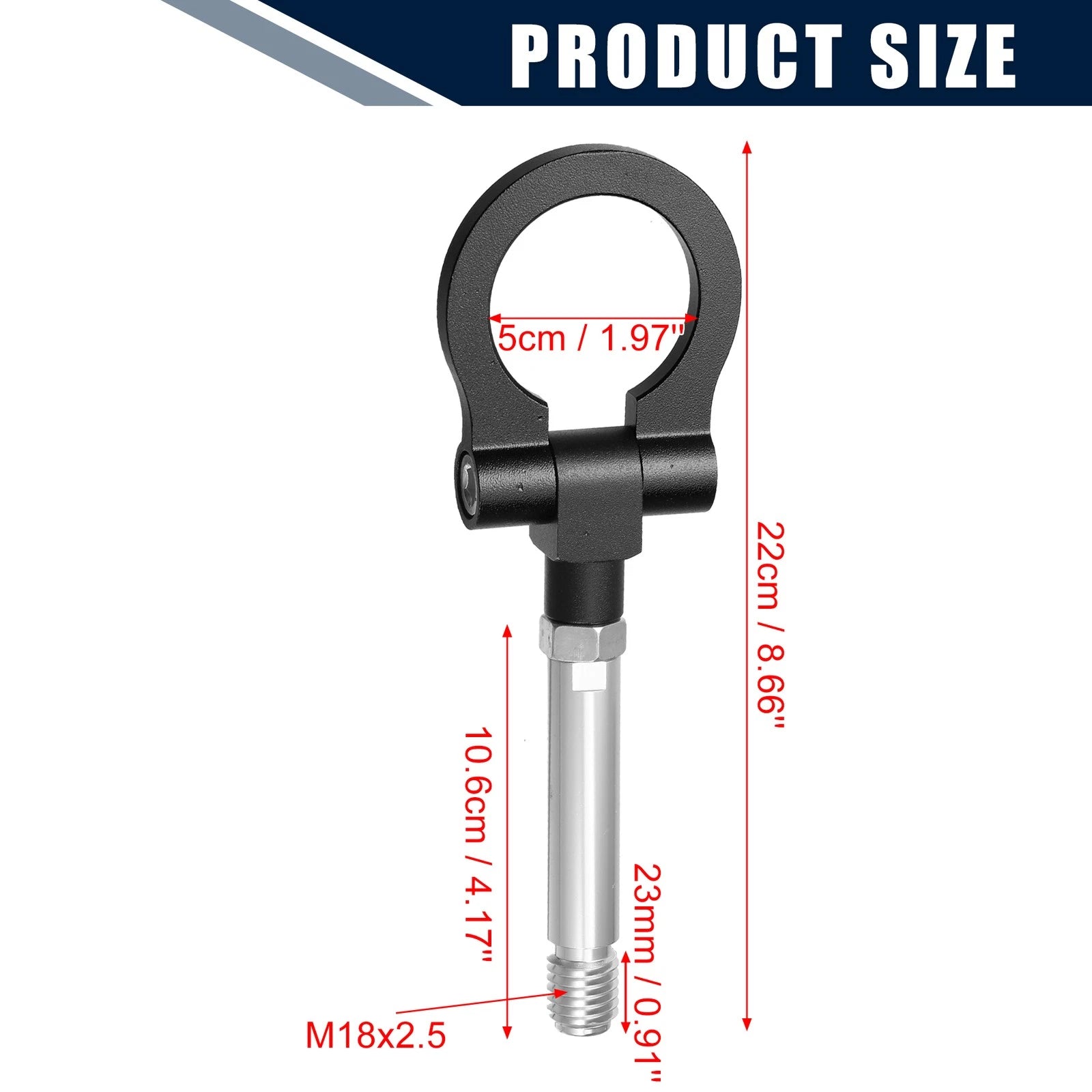 Bumper Trailer Ring Eye Towing for Honda Fit (2009–2014)