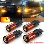 Bright Amber 3157 LED Front and Rear Turn Signal Bulbs for Canbus (No Hyper Flash)