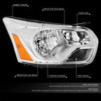 Factory Style Chrome Amber Right Side Headlight for Ford Transit 150-350 (2015–2023)
