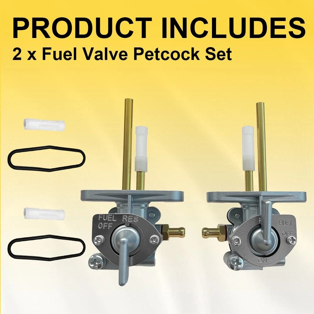2Pcs Fuel Petcock Non-Vacuum for Yamaha XS750 XS750SF XS850 XS1100 (1978–1980)