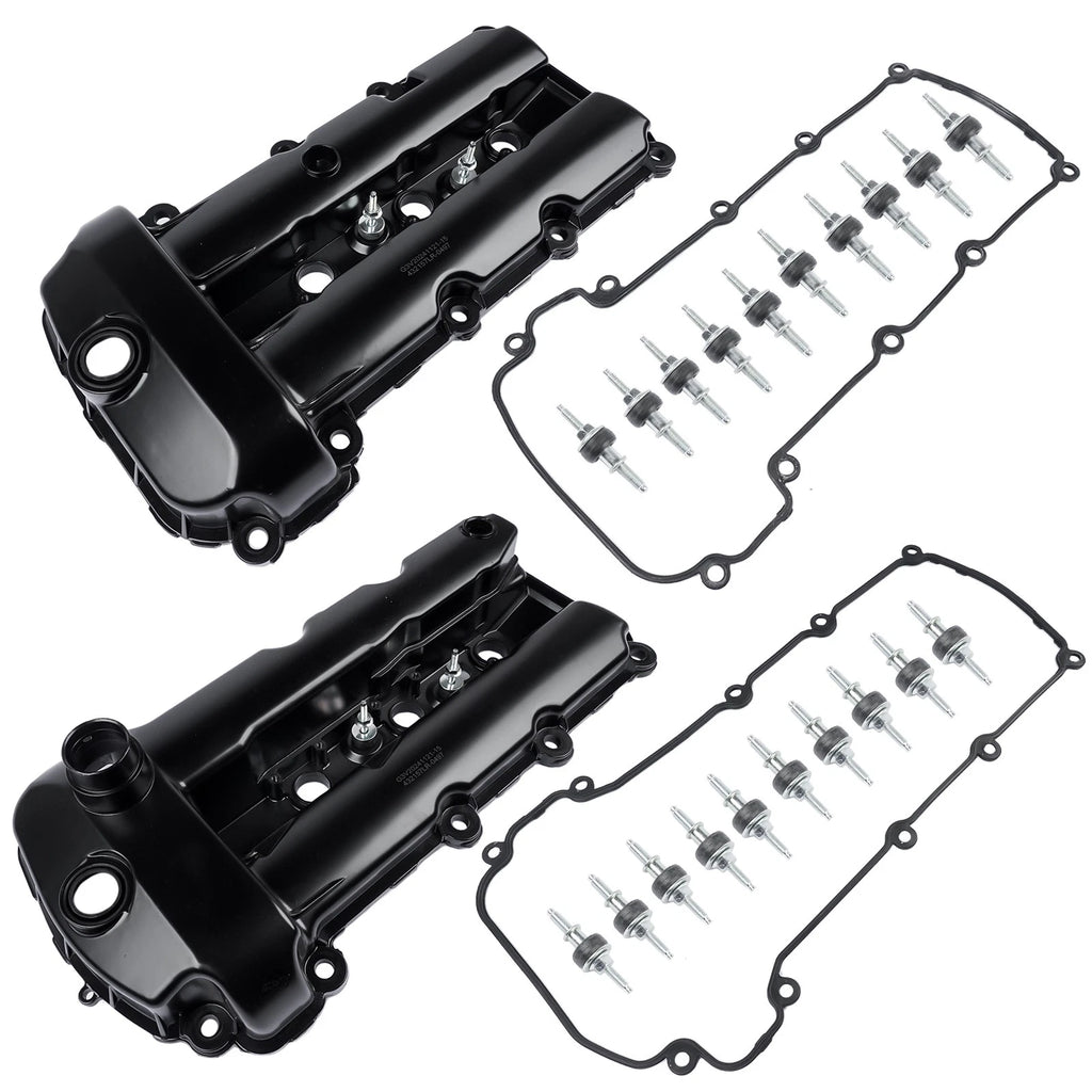 2X Engine Valve Covers with Gaskets for Jaguar S-Type (2002-2008)