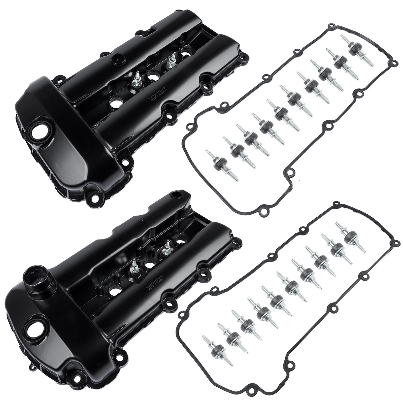 2X Engine Valve Covers with Gaskets for Jaguar S-Type (2002-2008)
