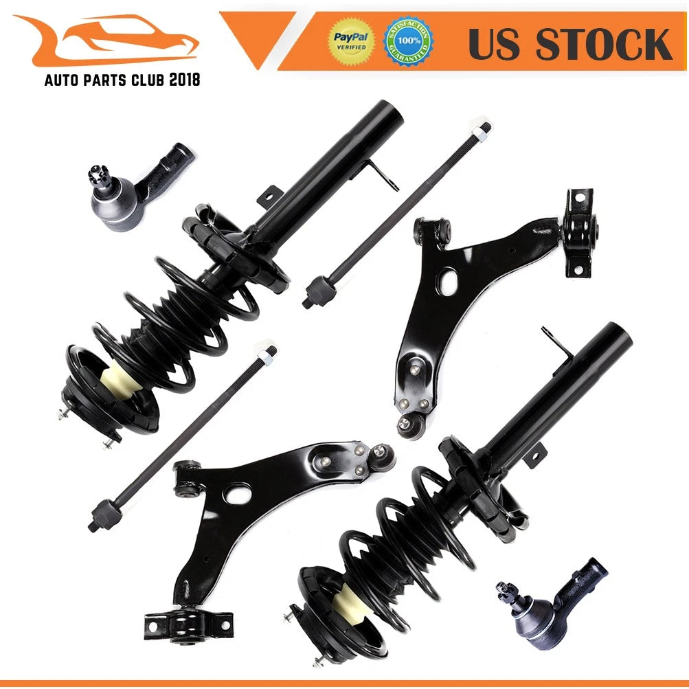 Front Struts Spring Assembly Lower Control Arm Tie Rod for Ford Focus (2000–2004)