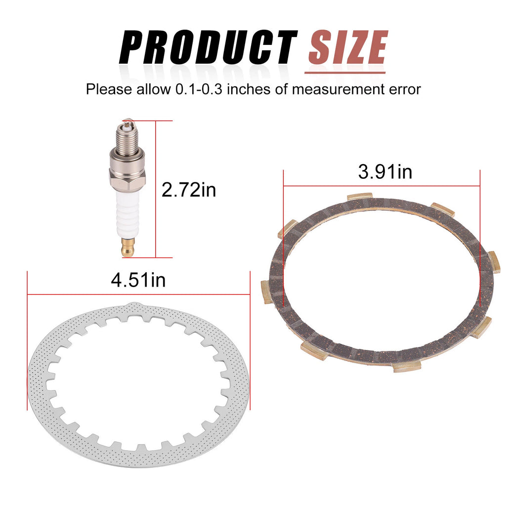 Clutch Friction Steel Plates Kit for Yamaha TTR125 (2000–2004)
