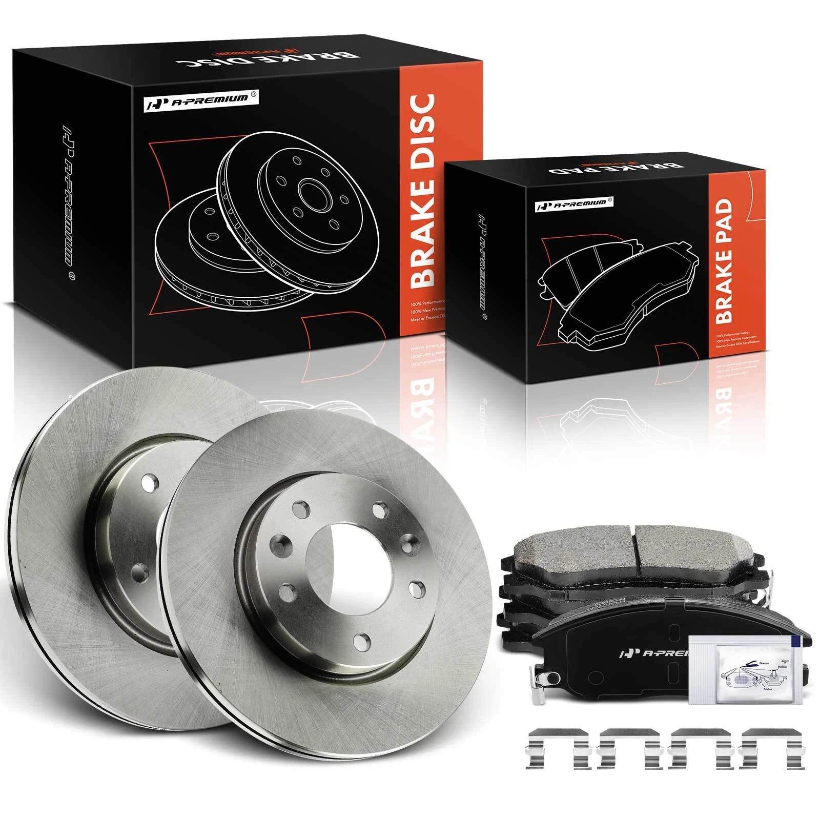 Front Disc Brake Rotors & Ceramic Pads for Kia Sedona (2002–2004)