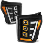 Sequential LED Light Bar Projector Headlights for Ford F250 SD (2011–2016)