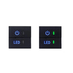 Black Dual Dashboard Square Switch Button w Harness for Toyota (Current Model)