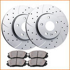 Front Drilled Brake Rotors & Pads for Chevy Equinox GMC Terrain (2010–2017)