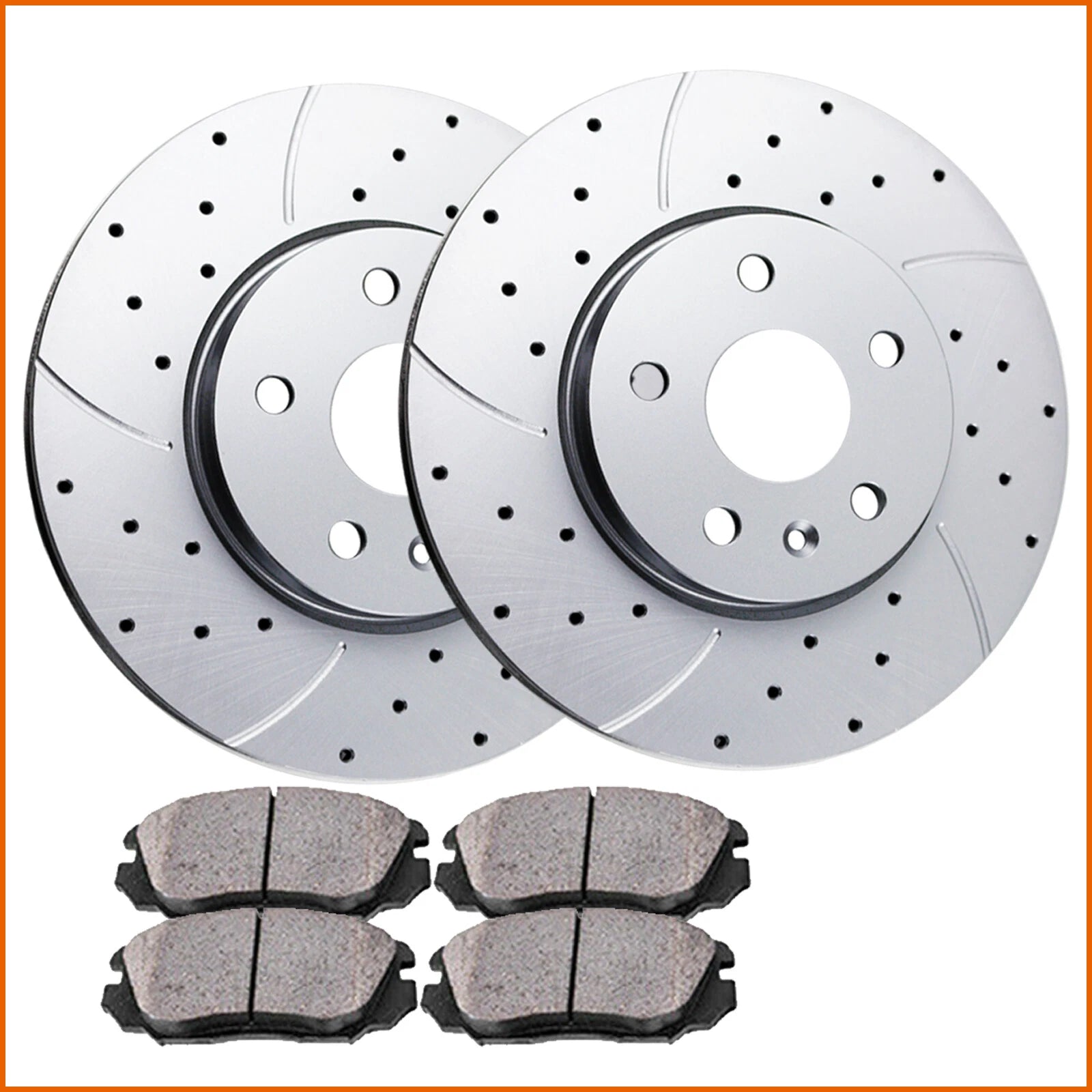Front Drilled Brake Rotors & Pads for Chevy Equinox GMC Terrain (2010–2017)