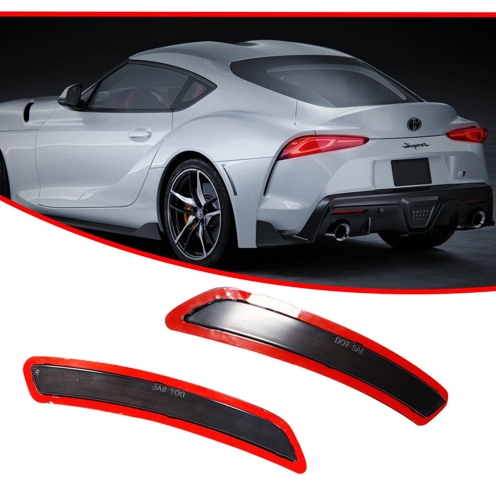 2X Smoked Lens Rear Fender Side Marker Reflectors for Toyota GR Supra (2020–2025)