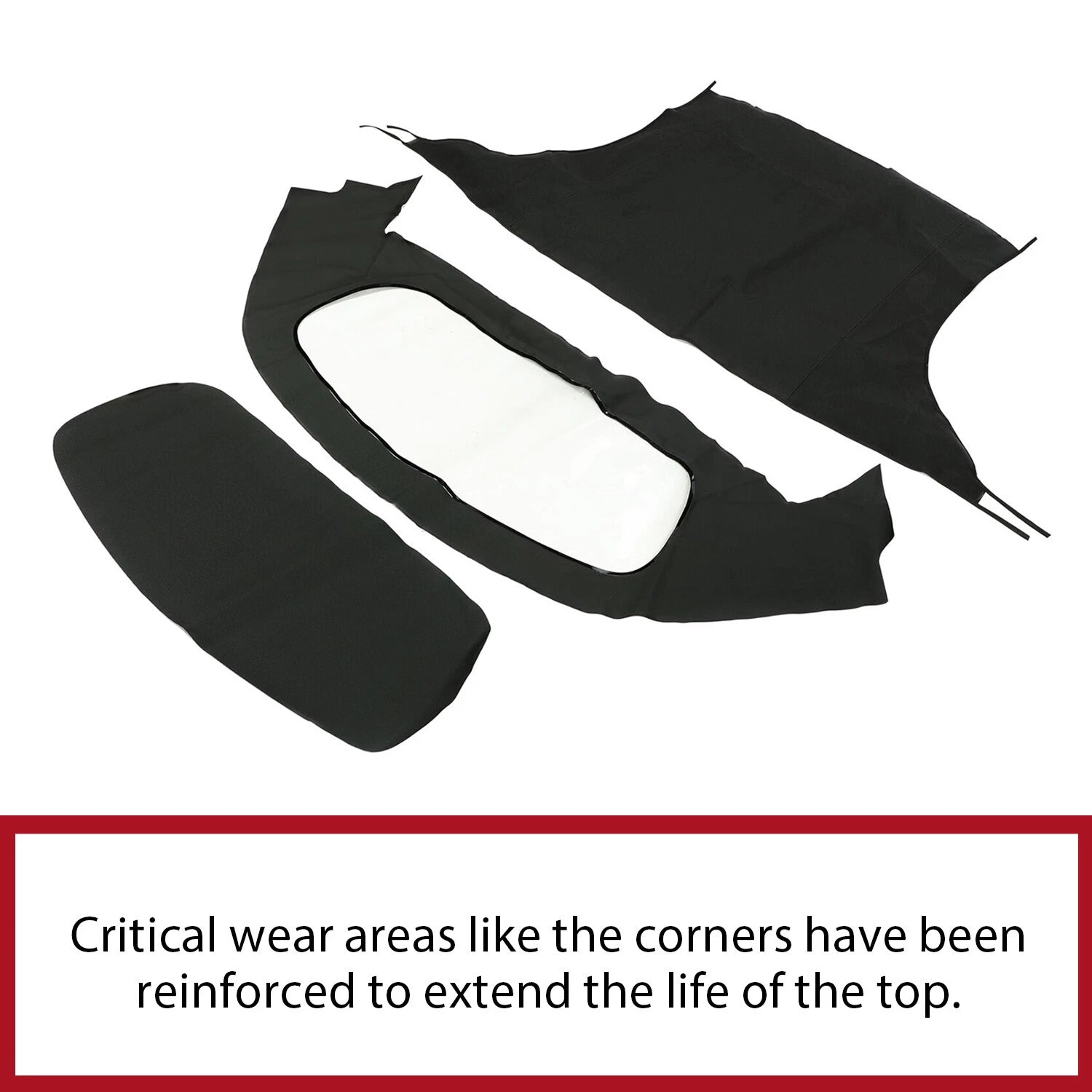 Soft Top for Toyota Celica Convertible (1991-1993) Black w/ Plastic Window