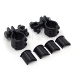 Pair Black Foot Peg Mounts for Harley (1 1/4" Engine Guard)