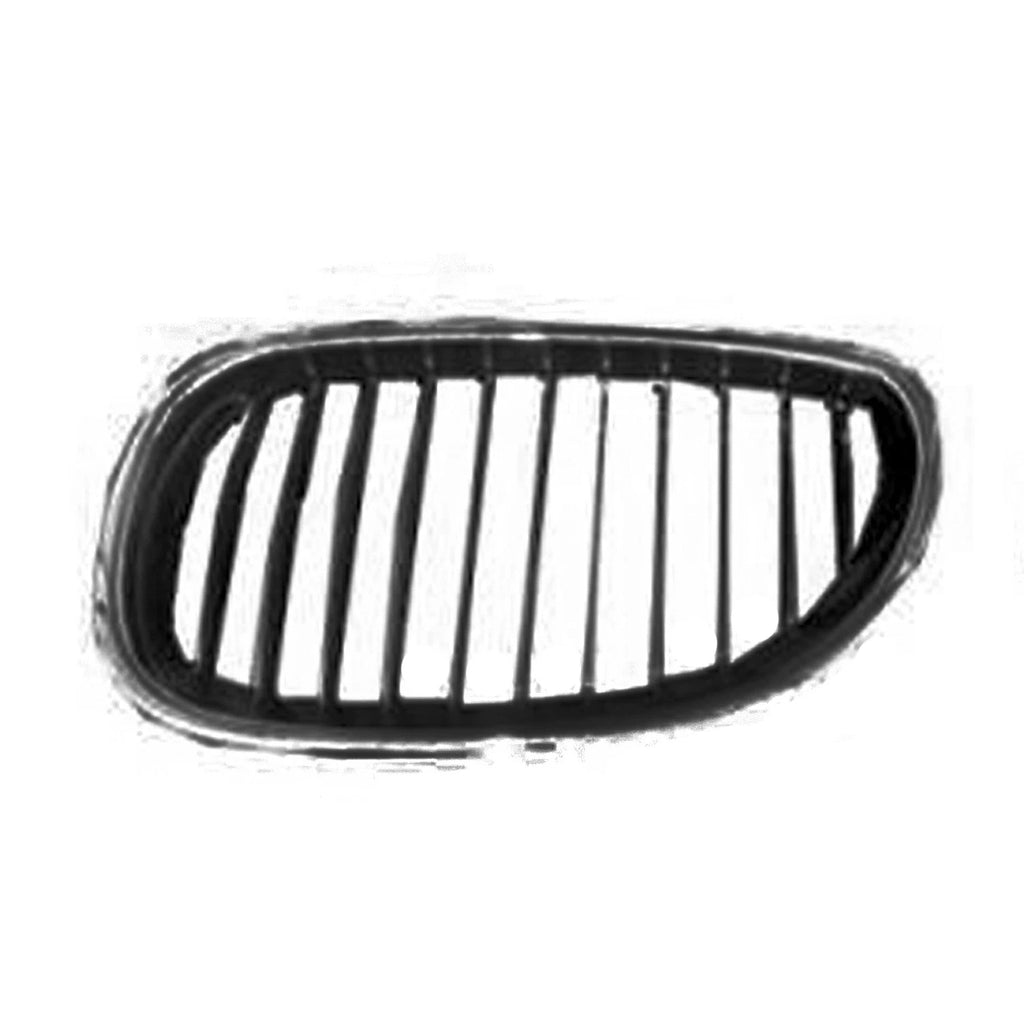 Replacement Black Chrome Plastic Driver Side Grille For 2006-2010 BMW 5 Series