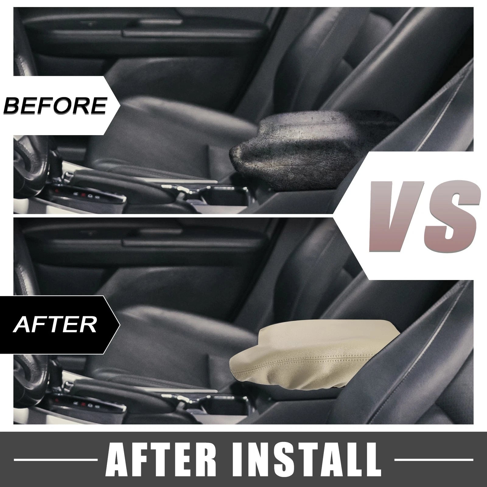 Center Console Armrest Cover Trim for Honda Accord (2013–2017) Beige