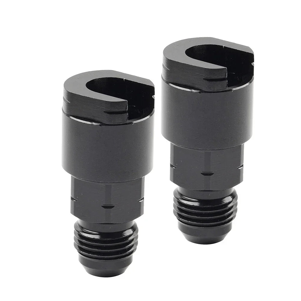 Black 6AN Male to 5/16" EFI Fuel Rail Adapter Fitting for Car Model