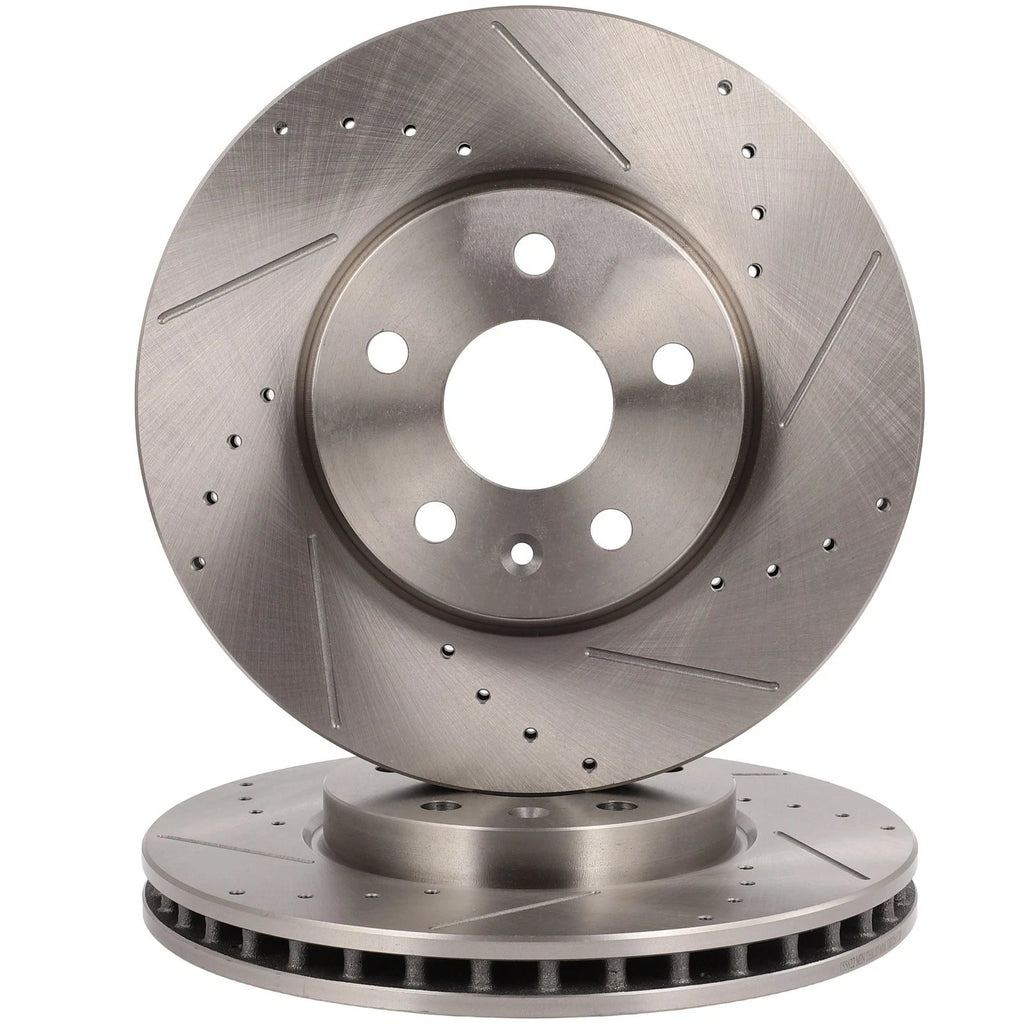 Front Drilled Slotted Brake Rotors for Chevrolet Equinox Malibu (2013–2015)