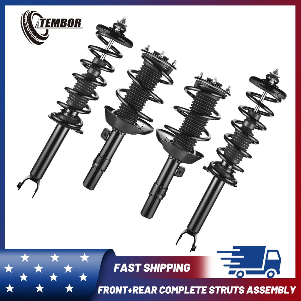 4PCS Complete Struts w/Coil Spring for 2013–2017 Honda Accord (2.4L/3.5L)