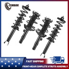 4PCS Complete Struts w/Coil Spring for 2013–2017 Honda Accord (2.4L/3.5L)
