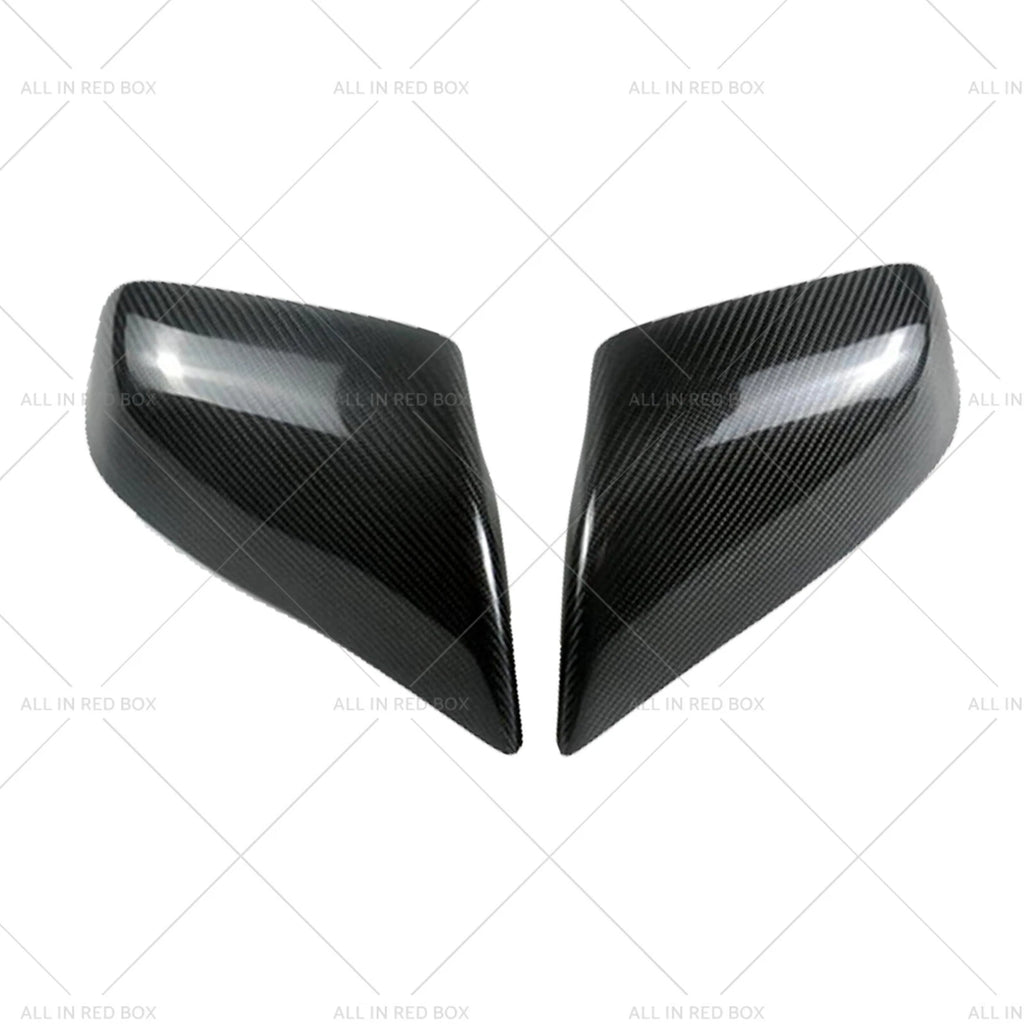 2X Carbon Fiber Wing Side Mirror Cover Trim for Tesla Model S (2012–2023)