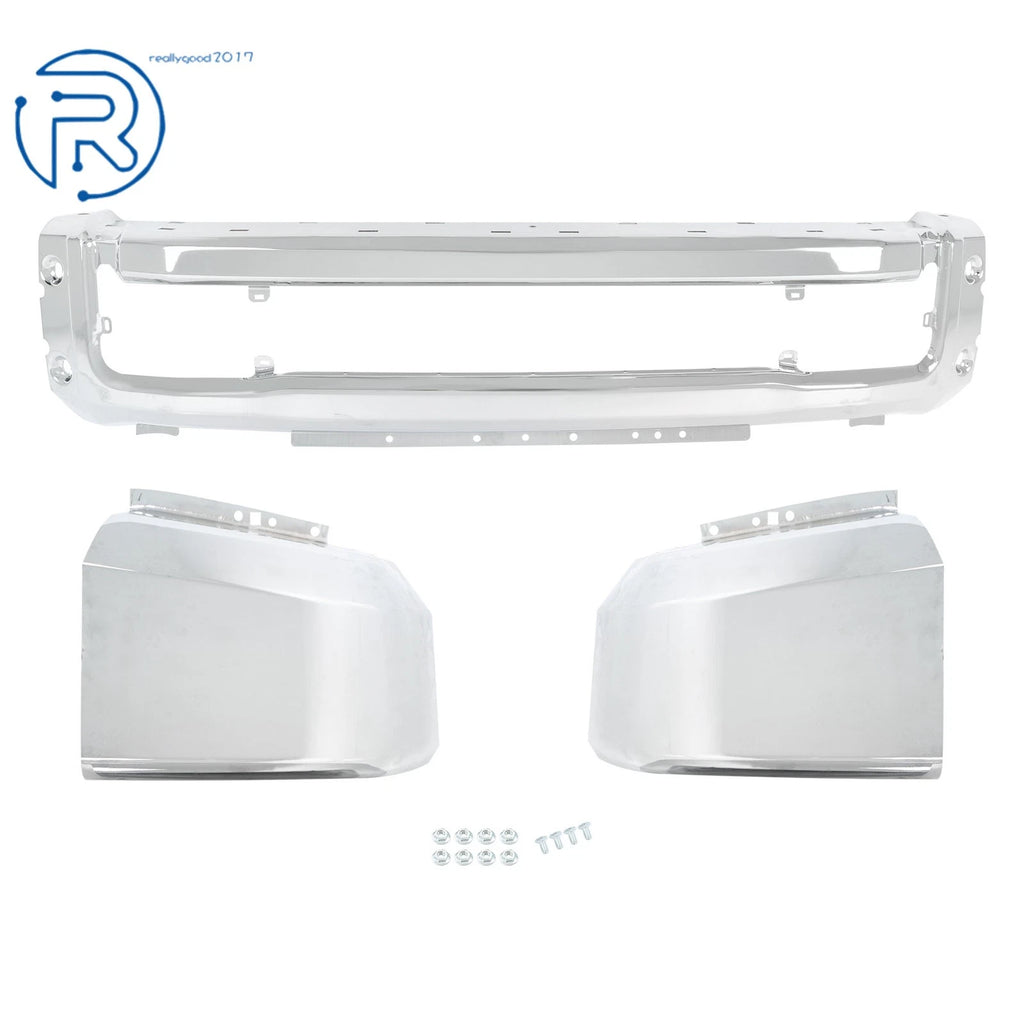 Chrome Front Bumper Face Bar for Ford F-250 F-350 (2020–2022)