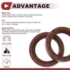 2X Oil Seal Rotary Shaft Seal for Various Models (35x47x10mm) FKM Rubber