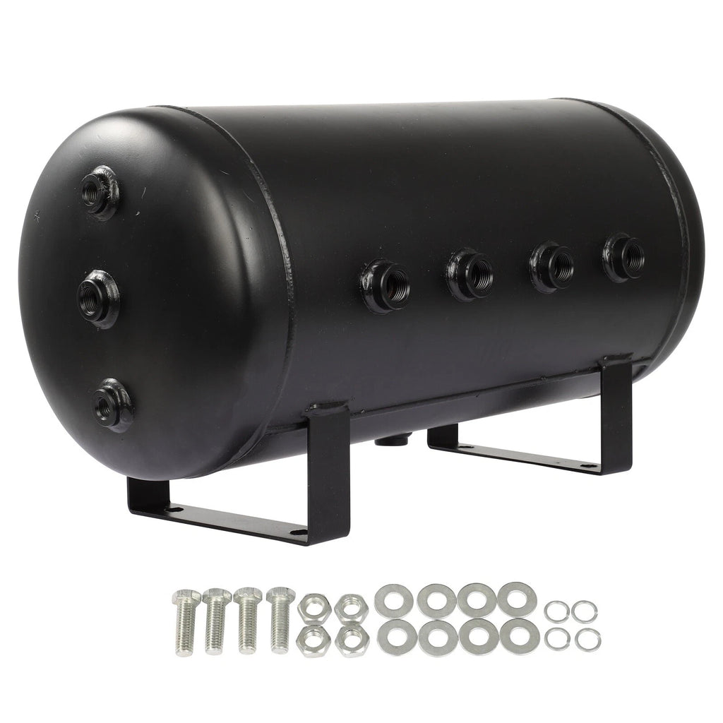 Suspension Air Ride Bags for Steel Air Tank Train Horn (6 Gallon, 9 Ports)