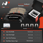 Set of 4 Drilled Brake Rotors & Ceramic Pads for Buick Cadillac