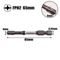 Magnetic Slotted Cross-Screwdriver Bit for Electrician FPH2 6mm (65-110mm)