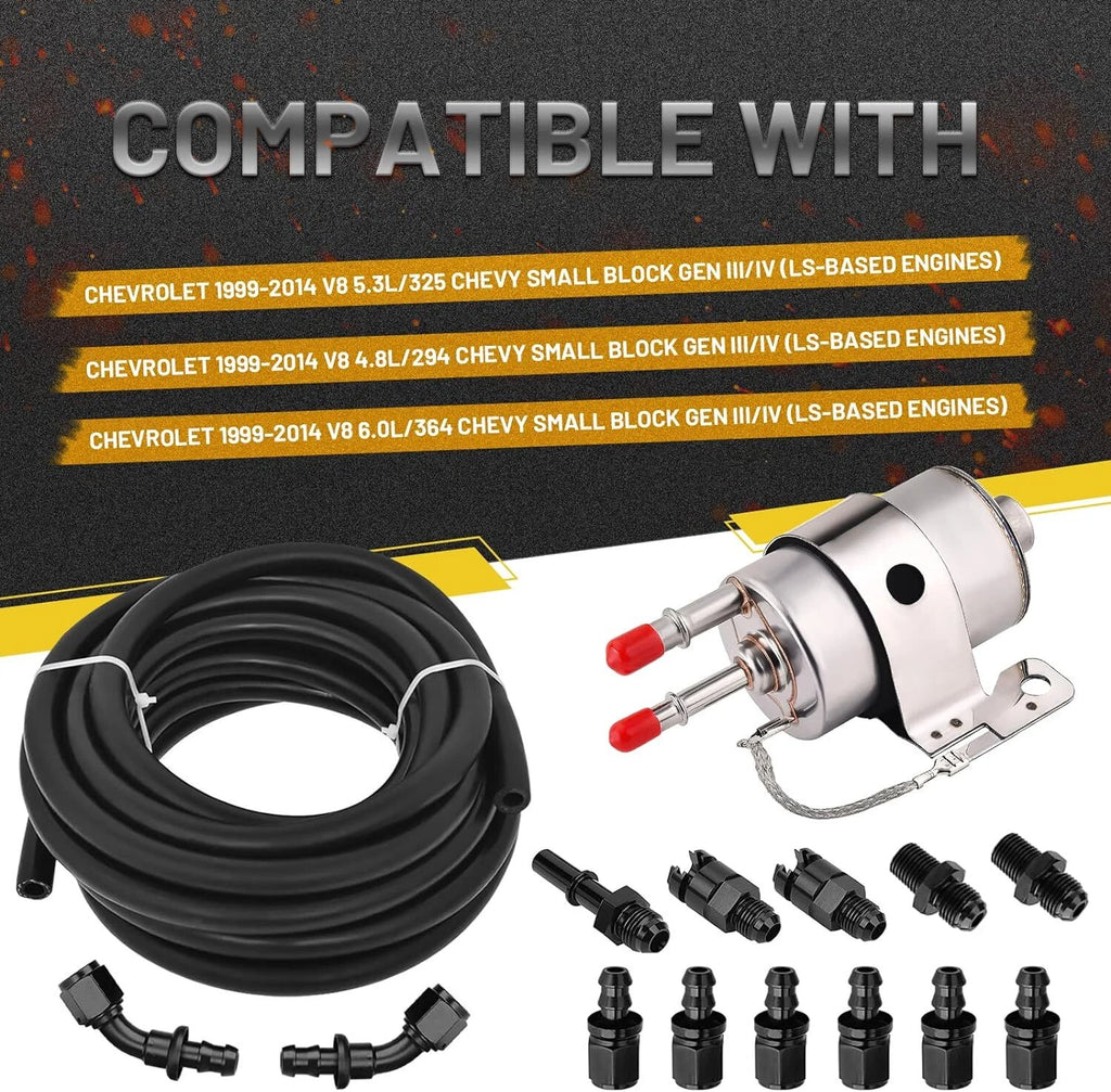 LS Conversion Fuel Injection Line Fitting Adapter Kit for EFI FI
