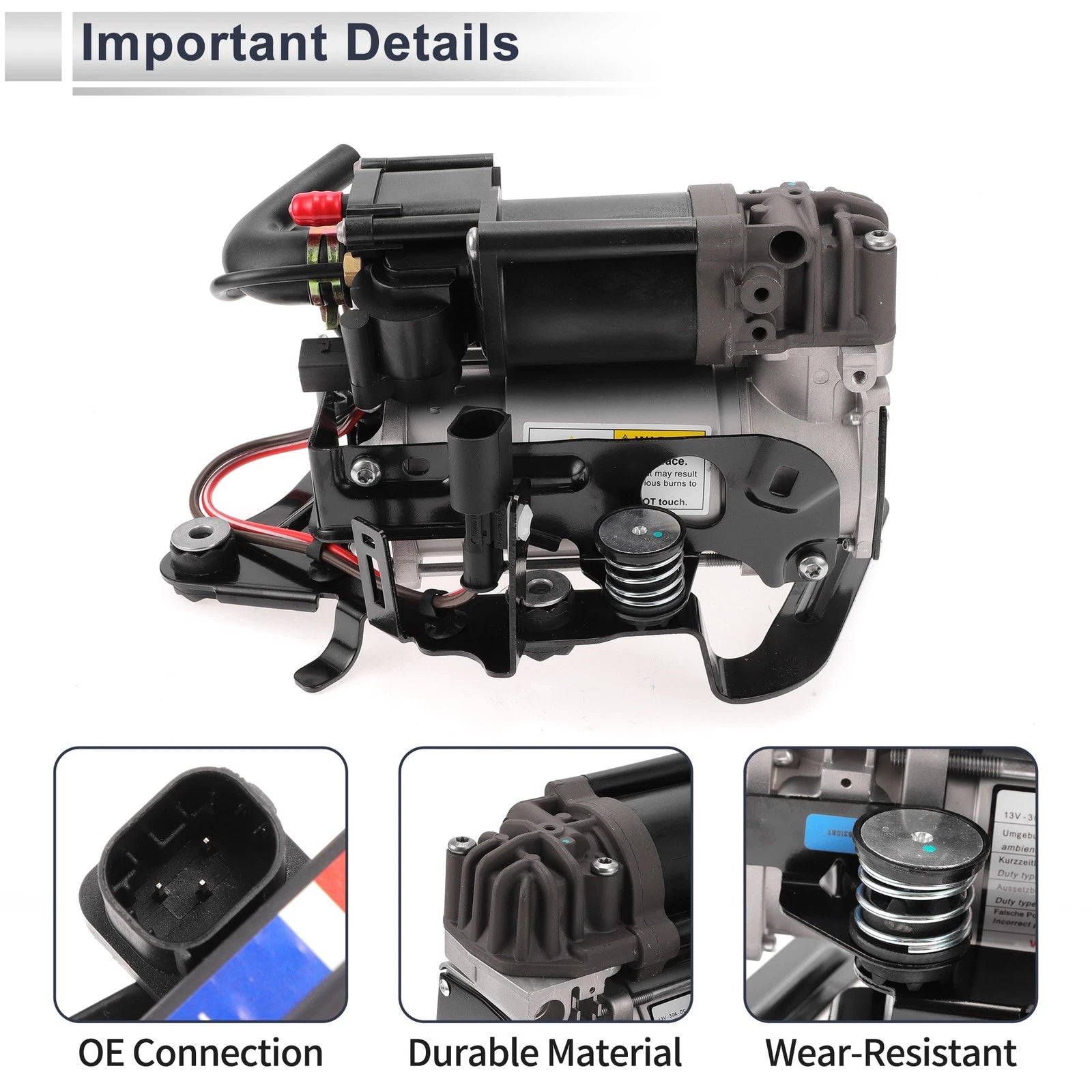 Air Suspension Compressor for BMW 640i xDrive Gran Turismo (2018–2023) No.37206886721