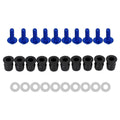 10X Motorcycle Wind Screen Shield Alu M5x16mm Screw Bolt Washers Kit Blue