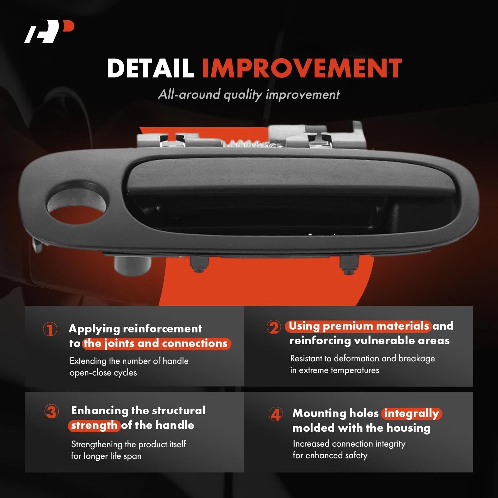 Front Right Exterior Door Handle for Chevrolet Prizm (1998-2002)