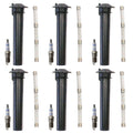 Set of 6 Bosch Double Platinum Spark Plugs & Denso Ignition Coil Boot Kit for Escape V6