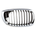 Replacement Black Chrome Plastic Passenger Side Grille (See compatibility Chart)