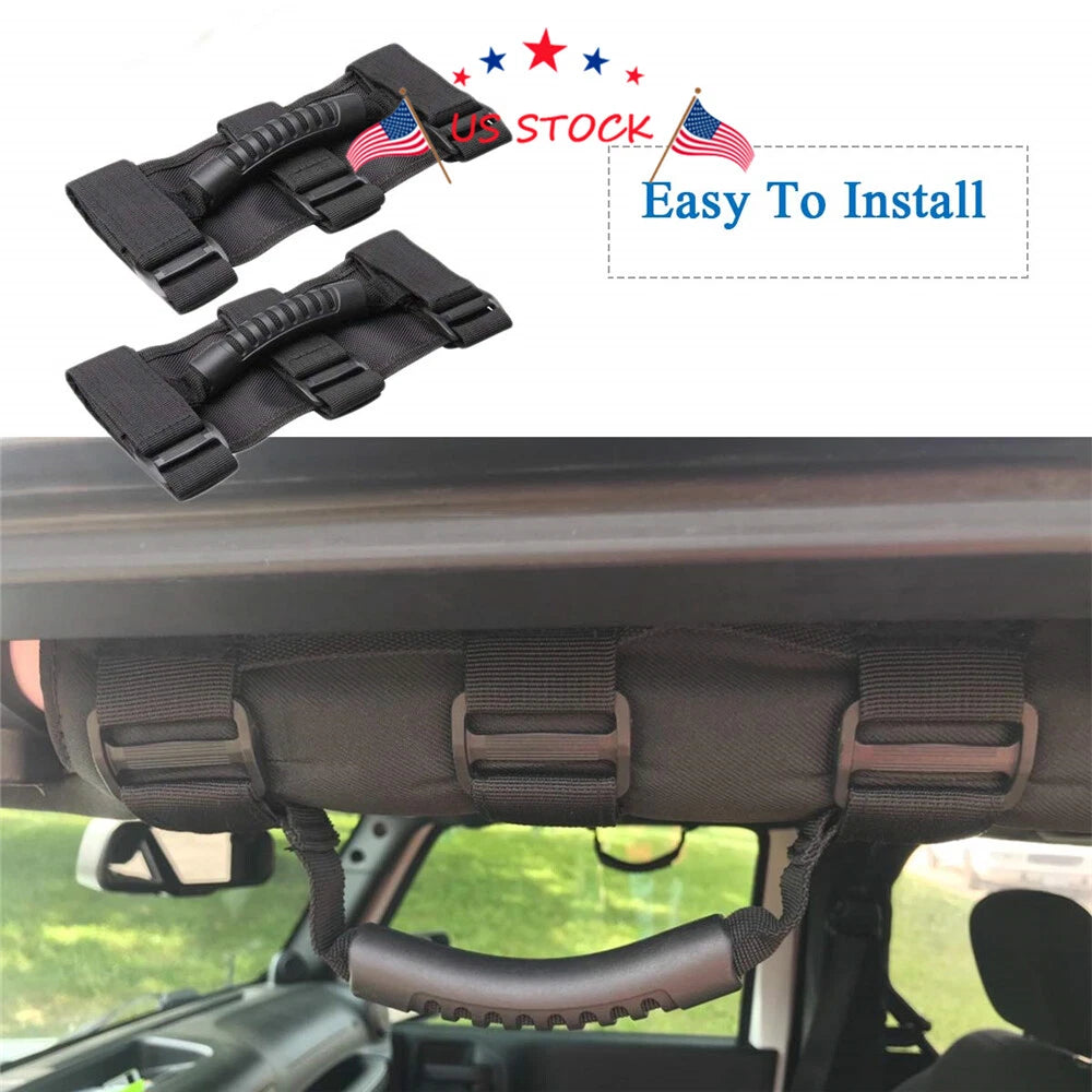 Pair Roll Bar Grab Handles for Jeep Wrangler (TJ JK CJ YJ)