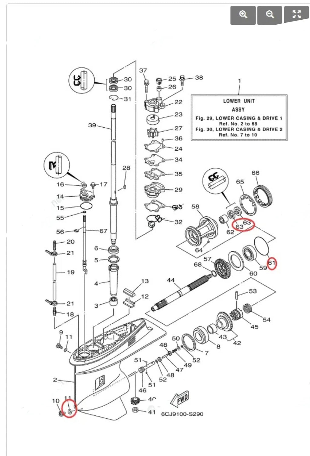 Lower Unit Seal Kit for Yamaha (40-100 HP) (93101-25M03, 93210-86M39)