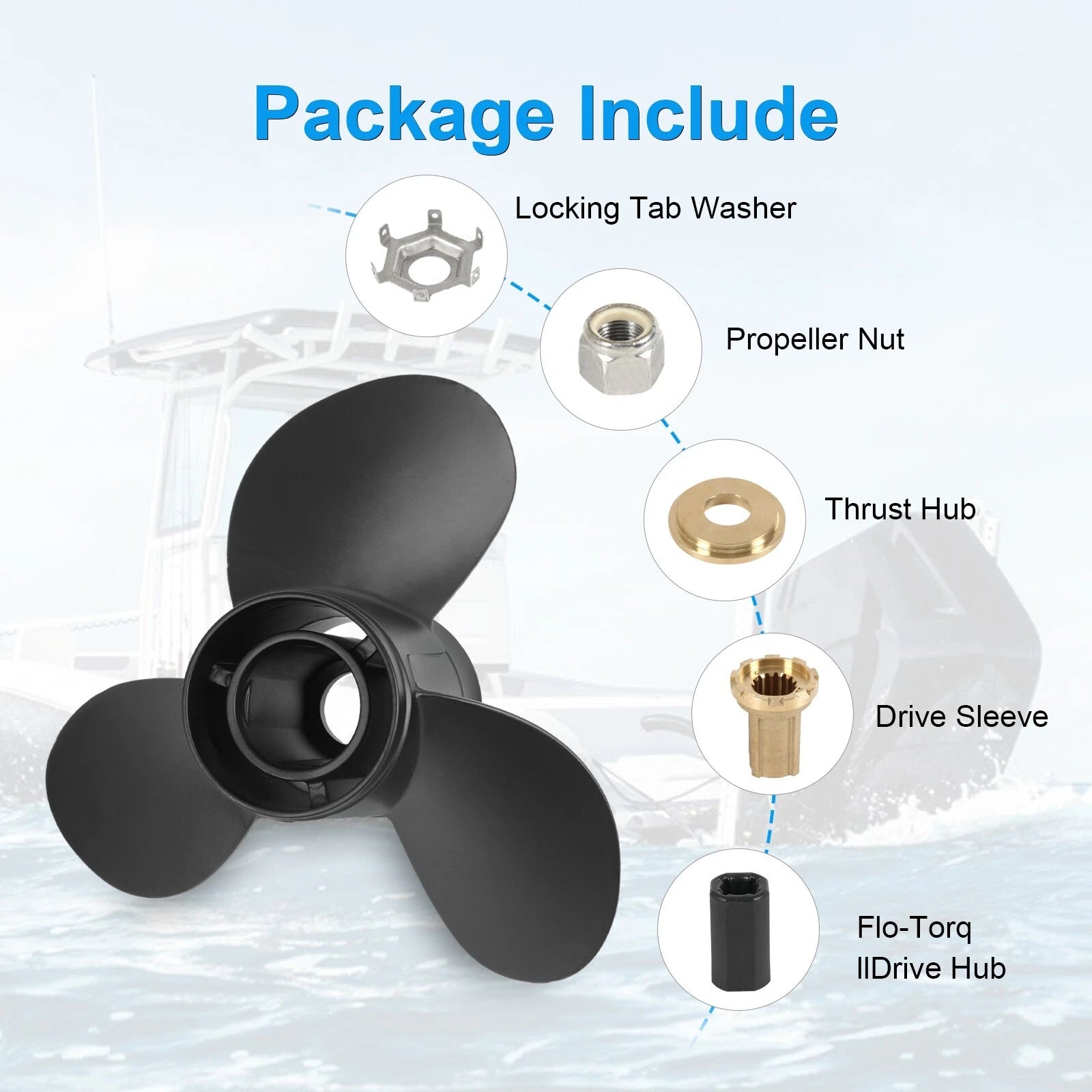 Boat Propeller for Mercury Outboard Engine (60-125HP)